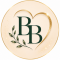 Echo.Herz Logo-Icon mit den Initialen BB in einem goldenen Herz auf beigem Hintergrund